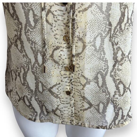 H&M Blouses Set of 2 Sleeveless Button Front Sheer Chiffon Tunic Top Size 10 New - Picture 10 of 16